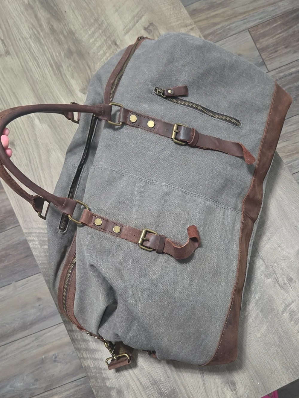 S-ZONE Duffle Bag for Travel Canvas Duffel Bag Carry on Weekender Bag